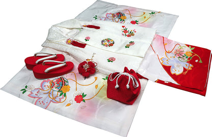 七五三 3歳 女児 女の子 正絹 三歳 被布セット 新品73jb1207