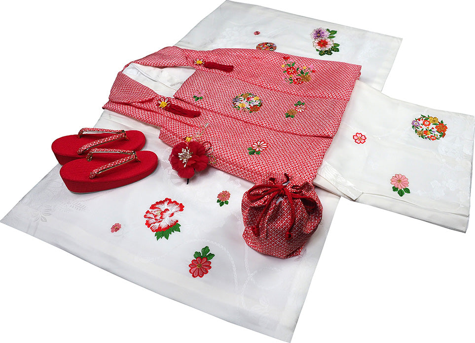 七五三 着物 3歳 女の子【正絹】着物 被布セット 新品 73jd3902