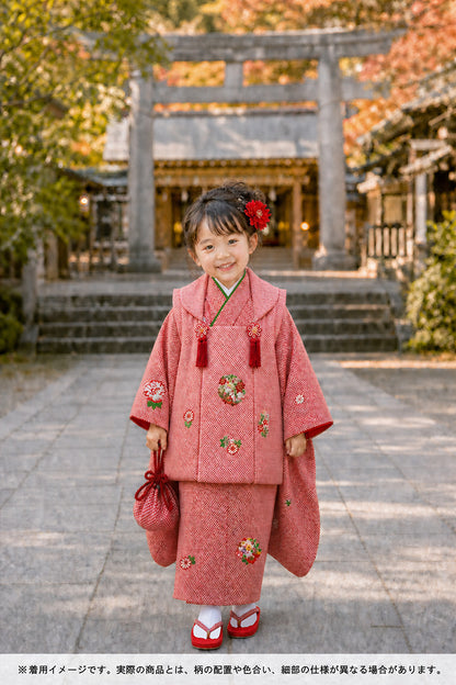 お宮参り 着物 女の子 祝着 正絹 のしめ 初着 産着 新品j3905