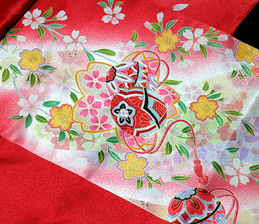 七五三 着物 7歳 正絹 新品77j681