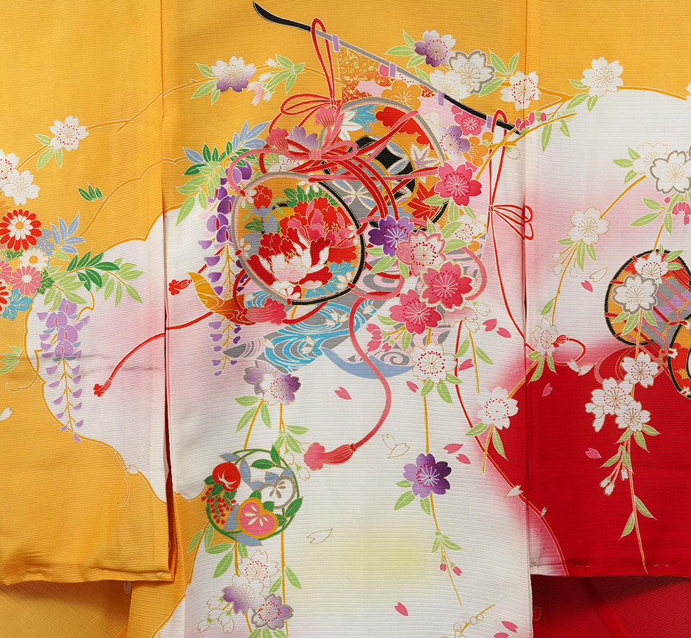 【夏専用】 絽 お宮参り 着物 女の子 正絹 祝着 初着 j722