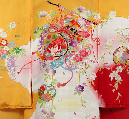 【夏専用】 絽 お宮参り 着物 女の子 正絹 祝着 初着 j722