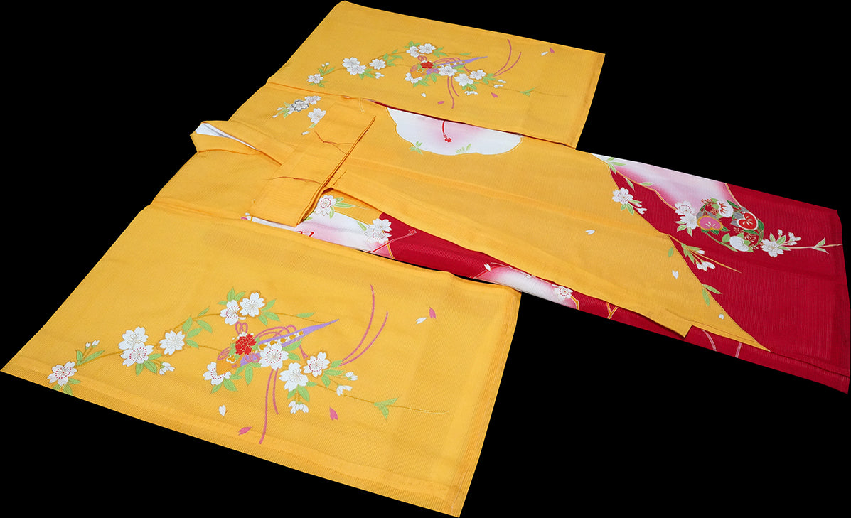 【夏専用】 絽 お宮参り 着物 女の子 正絹 祝着 初着 j722
