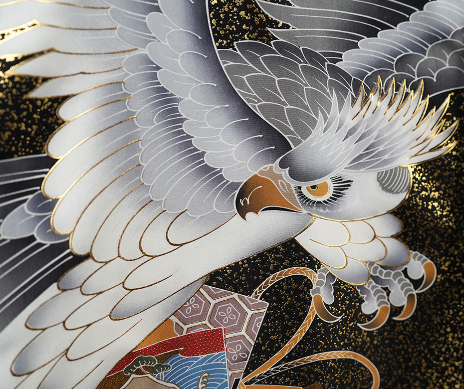 お宮参り 着物 男の子 男児祝着 正絹のしめ 初着 新品d2041