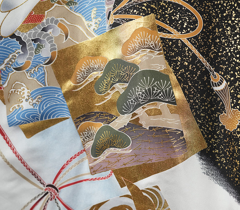 お宮参り 着物 男の子 男児祝着 正絹のしめ 初着 新品d2041