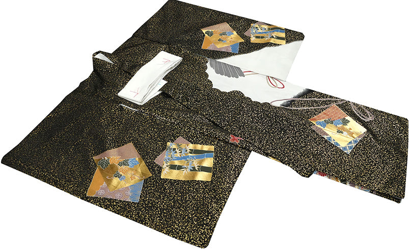 お宮参り 着物 男の子 男児祝着 正絹のしめ 初着 新品d2041