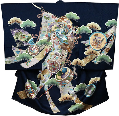 お宮参り 着物 男児祝着 正絹のしめ 初着 産着 新品d2105