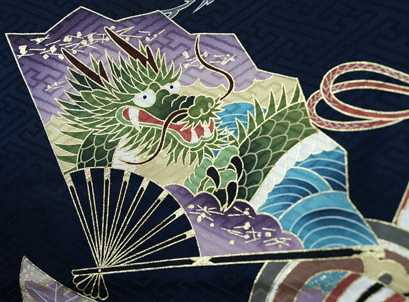 お宮参り 着物 男児祝着 正絹のしめ 初着 産着 新品d2105