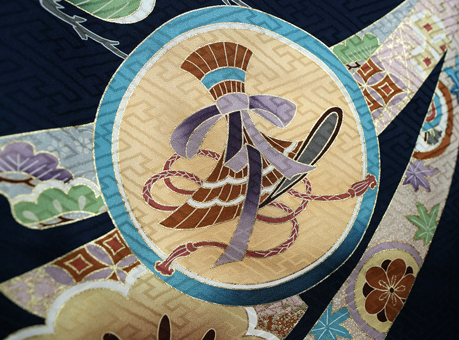 お宮参り 着物 男児祝着 正絹のしめ 初着 産着 新品d2105