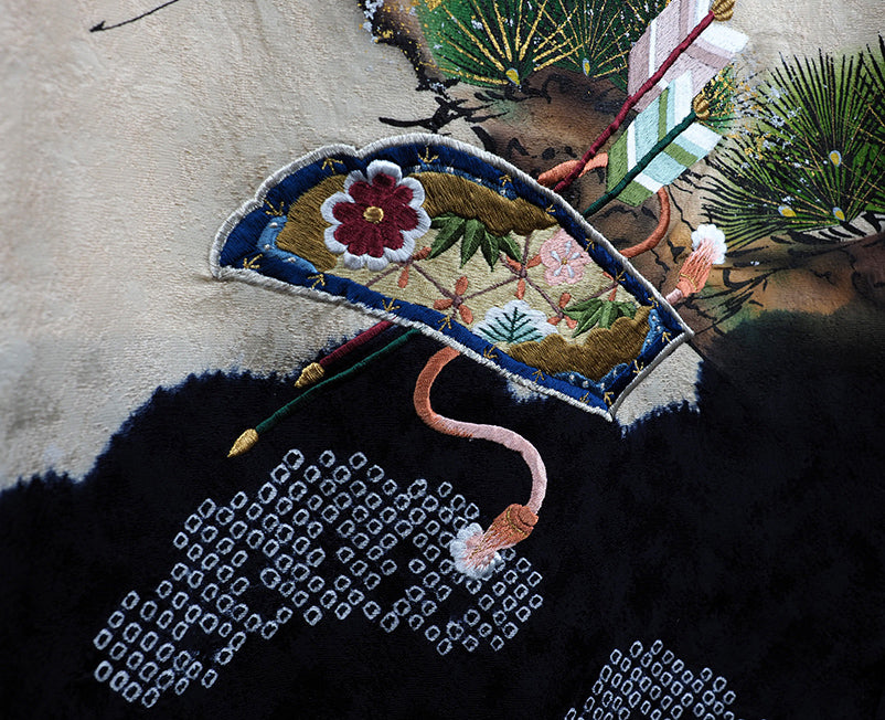 お宮参り 着物 男の子 男児祝着 正絹のしめ 初着 新品d2108