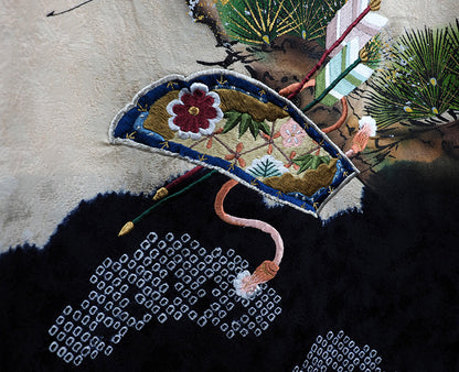 お宮参り 着物 男の子 男児祝着 正絹のしめ 初着 新品d2108