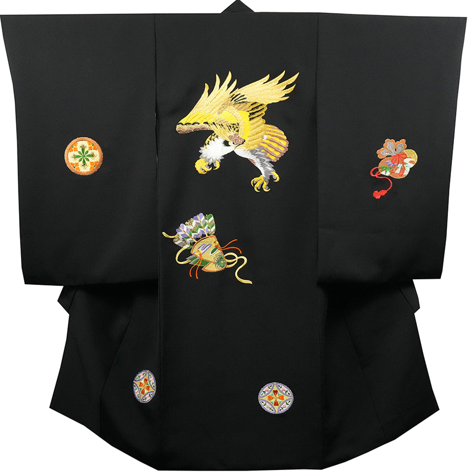 お宮参り 着物 男の子 正絹 祝着 のしめ 初着 産着 新品 d2123