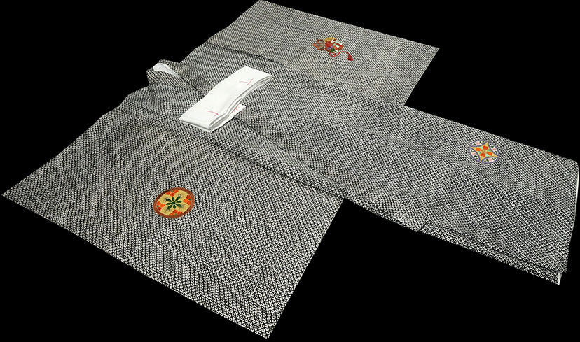 お宮参り 着物 男の子 正絹 祝着 鷹柄 疋田｜初着 日本製 d2136