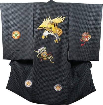 お宮参り 着物 男の子 男児祝着 正絹のしめ 初着 産着 新品d2145