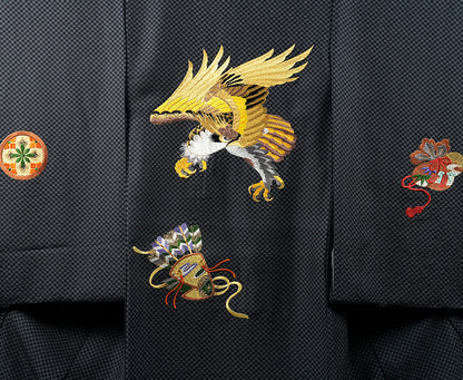 お宮参り 着物 男の子 男児祝着 正絹のしめ 初着 産着 新品d2145