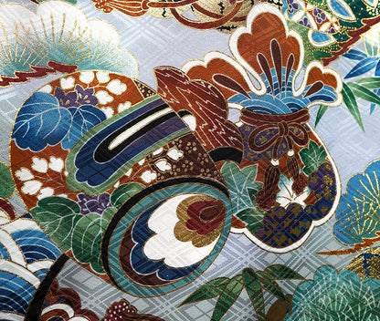 お宮参り 着物 男の子 男児祝着 正絹のしめ 初着 新品d32004