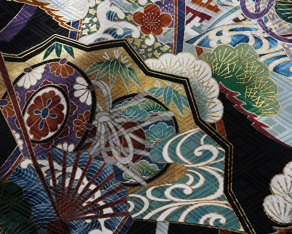 お宮参り 着物 男の子 男児祝着 正絹のしめ 初着 新品d32006