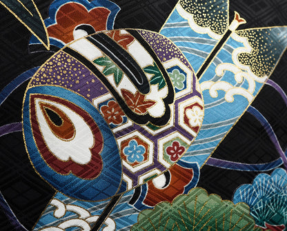 お宮参り 着物 男の子 男児祝着 正絹のしめ 初着 新品d32006