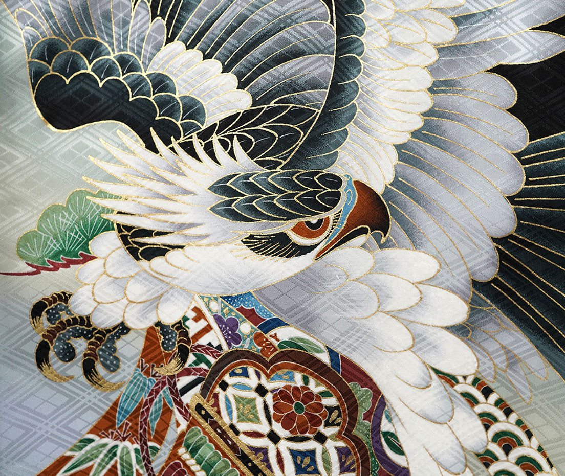 お宮参り 着物 男の子 男児祝着 正絹のしめ 初着 新品d32023