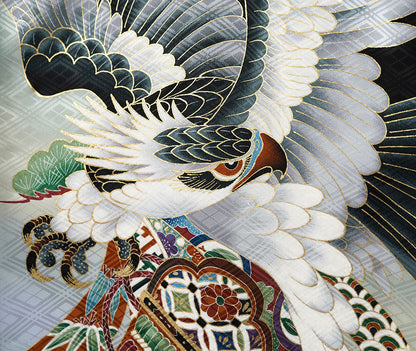 お宮参り 着物 男の子 男児祝着 正絹のしめ 初着 新品d32023