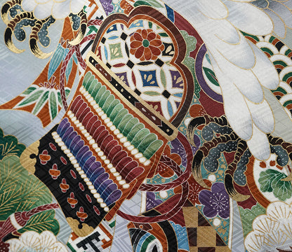 お宮参り 着物 男の子 男児祝着 正絹のしめ 初着 新品d32023