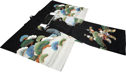 お宮参り 着物 男の子 男児祝着 正絹のしめ 初着 新品d32023