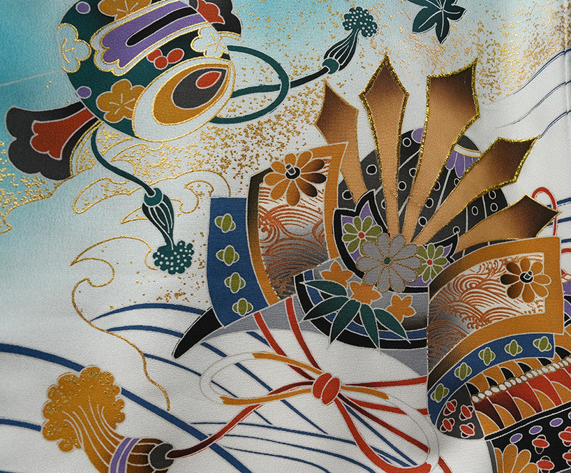 お宮参り 着物 男の子 男児祝着 正絹のしめ 初着 産着 新品d32056