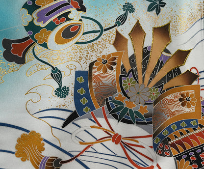 お宮参り 着物 男の子 男児祝着 正絹のしめ 初着 産着 新品d32056