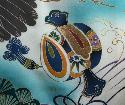 お宮参り 着物 男の子 男児祝着 正絹のしめ 初着 産着 新品d32058