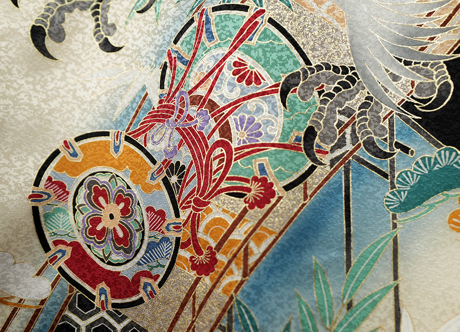 お宮参り 着物 男の子 男児祝着 正絹のしめ 初着 新品d32065