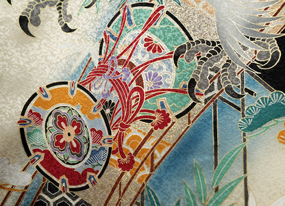 お宮参り 着物 男の子 男児祝着 正絹のしめ 初着 新品d32065