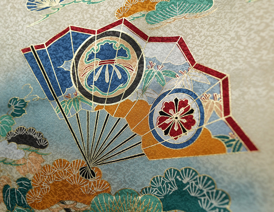 お宮参り 着物 男の子 男児祝着 正絹のしめ 初着 新品d32065