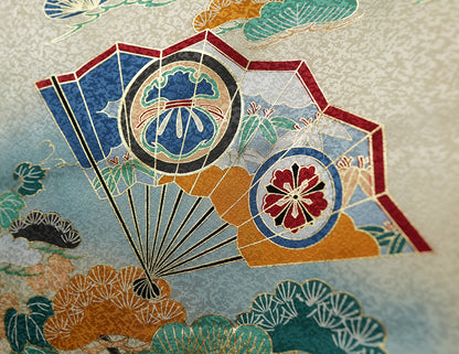 お宮参り 着物 男の子 男児祝着 正絹のしめ 初着 新品d32065