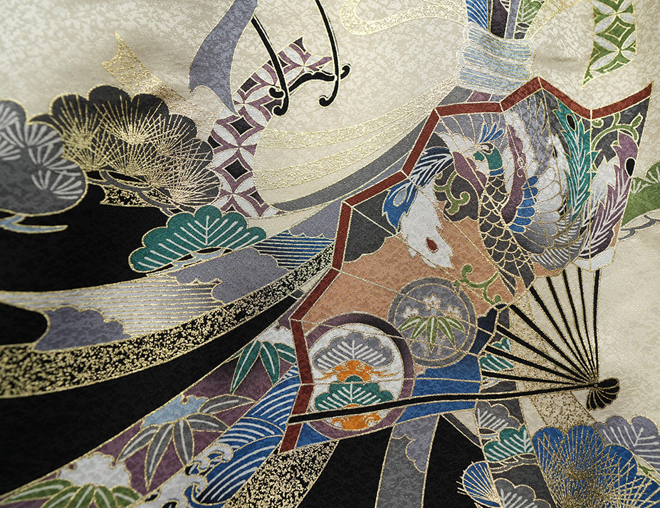 お宮参り 着物 男の子 男児祝着 正絹のしめ 初着 新品d32066