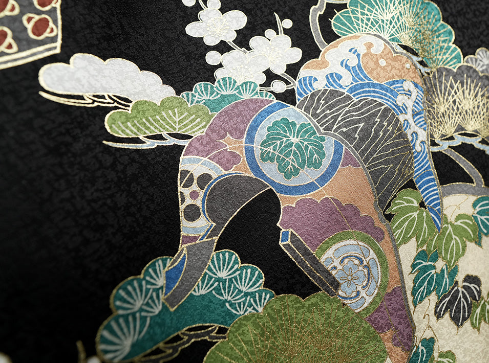 お宮参り 着物 男の子 男児祝着 正絹のしめ 初着 新品d32066