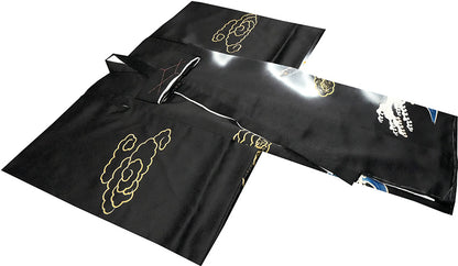 お宮参り着物 男の子 正絹 黒地に雲龍と荒波 〜勇壮なる昇り龍〜d32067