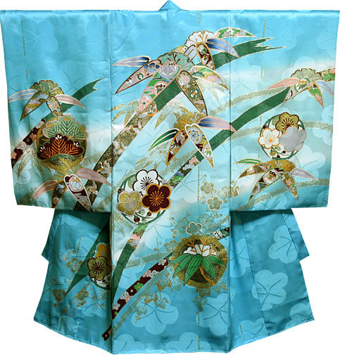 お宮参り 着物  男児祝着 正絹のしめ 初着 産着 新品d4008