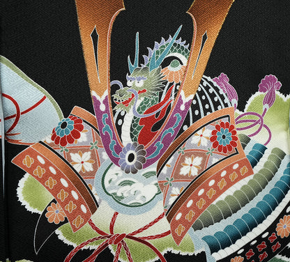 お宮参り 着物 男の子 男児祝着 正絹のしめ 初着 新品d53010