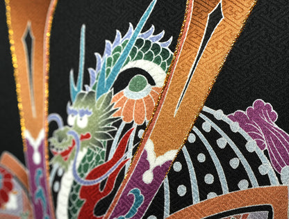 お宮参り 着物 男の子 男児祝着 正絹のしめ 初着 新品d53010