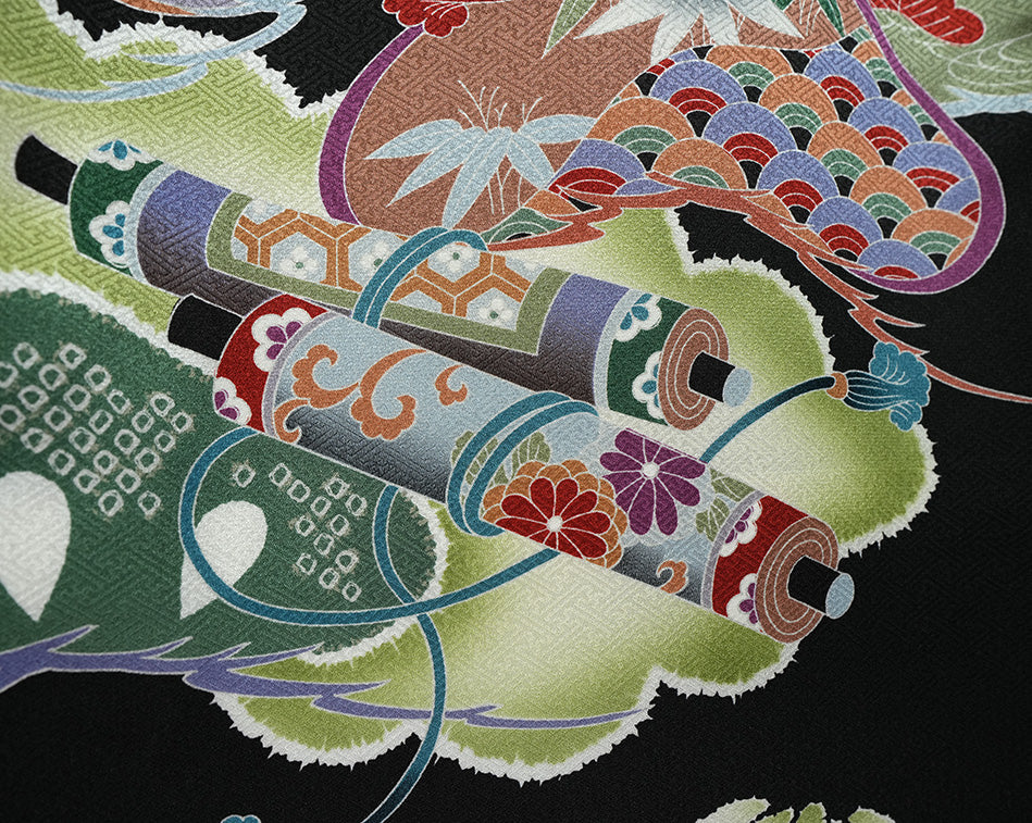 お宮参り 着物 男の子 男児祝着 正絹のしめ 初着 新品d53010