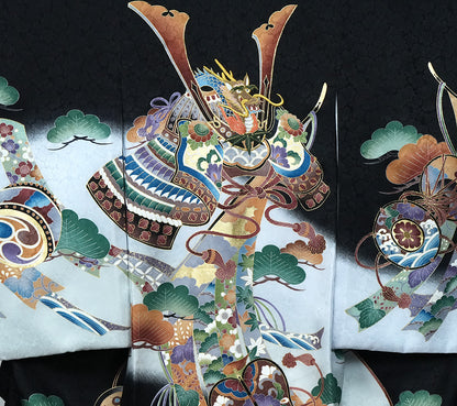 お宮参り 着物 男の子 男児祝着 正絹のしめ 初着 新品d53012