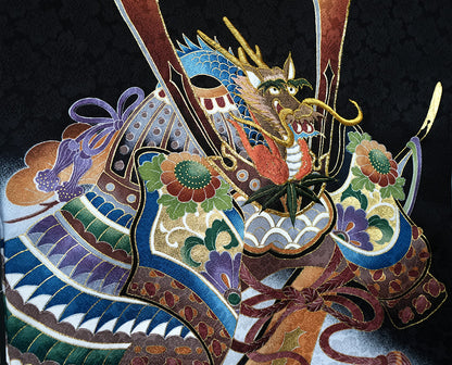 お宮参り 着物 男の子 男児祝着 正絹のしめ 初着 新品d53012