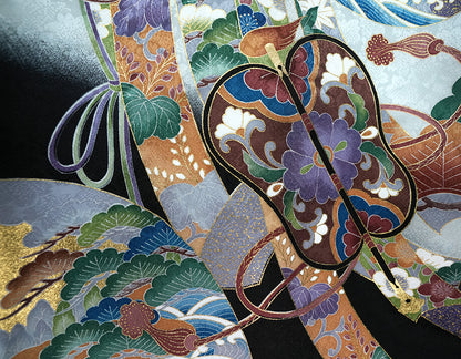 お宮参り 着物 男の子 男児祝着 正絹のしめ 初着 新品d53012