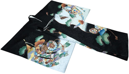 お宮参り 着物 男の子 男児祝着 正絹のしめ 初着 新品d53012