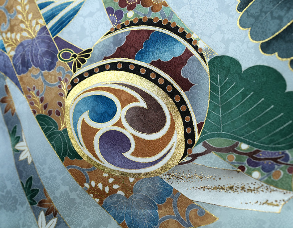 お宮参り 着物 男の子 男児祝着 正絹のしめ 初着 新品d53013