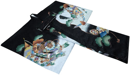 お宮参り 着物 男の子 男児祝着 正絹のしめ 初着 新品d53013