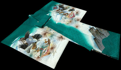 お宮参り 着物 男の子 男児祝着 正絹のしめ 初着 新品d53014