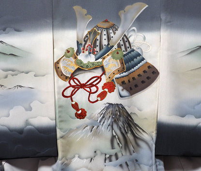 お宮参り着物 男児祝着 正絹のしめ 初着 産着 新品d7805