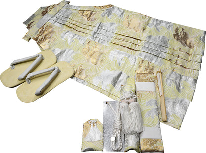 七五三 五歳 男児用 金襴袴セット 新品 7点セットhk128