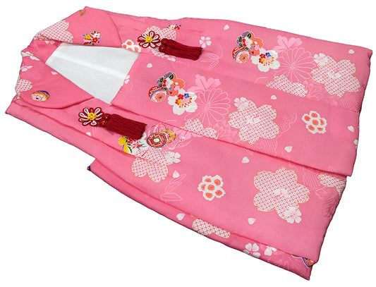 七五三 女児三歳用被布セット正絹 初節句 新品ht183